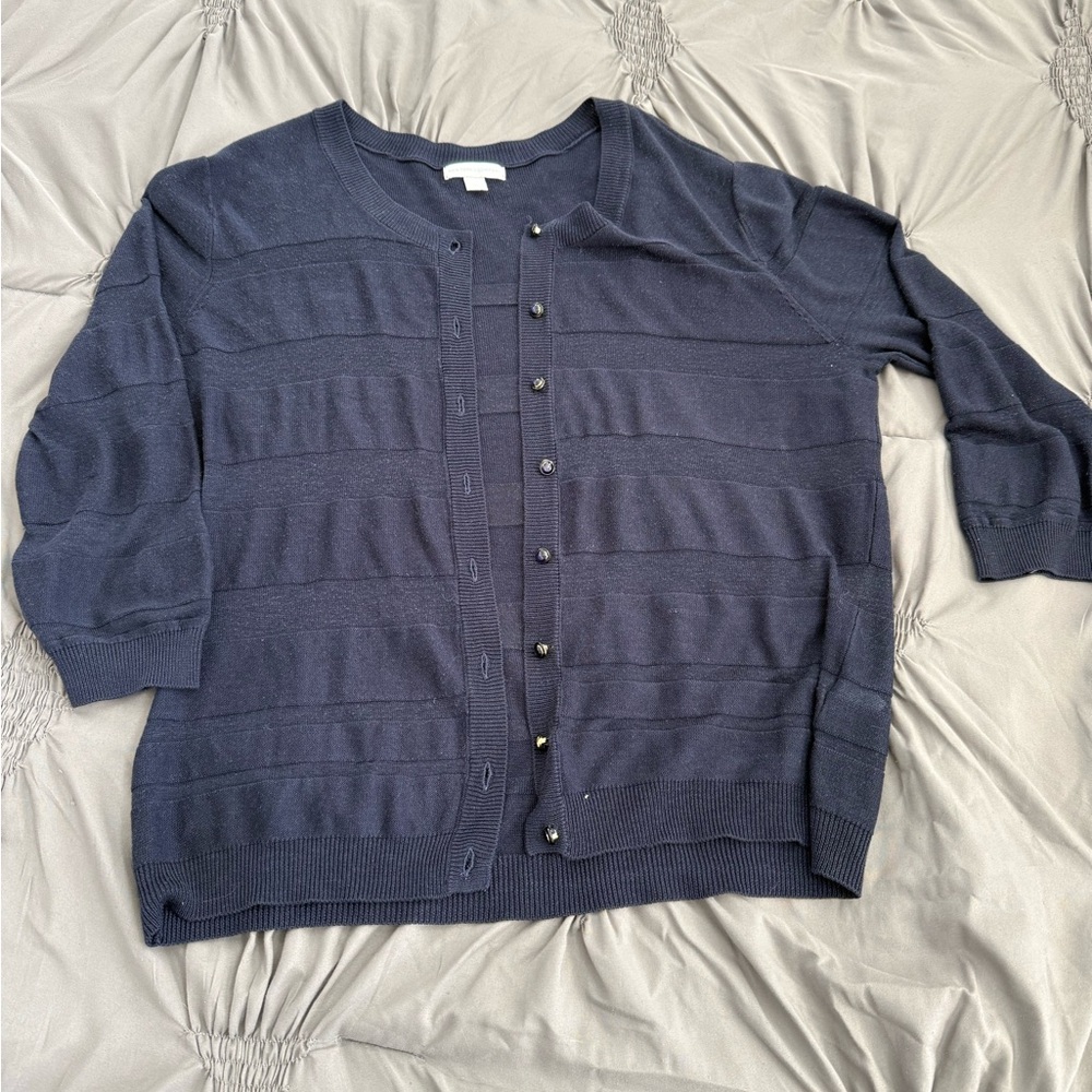 New York & Company Navy Cardigan Sweater